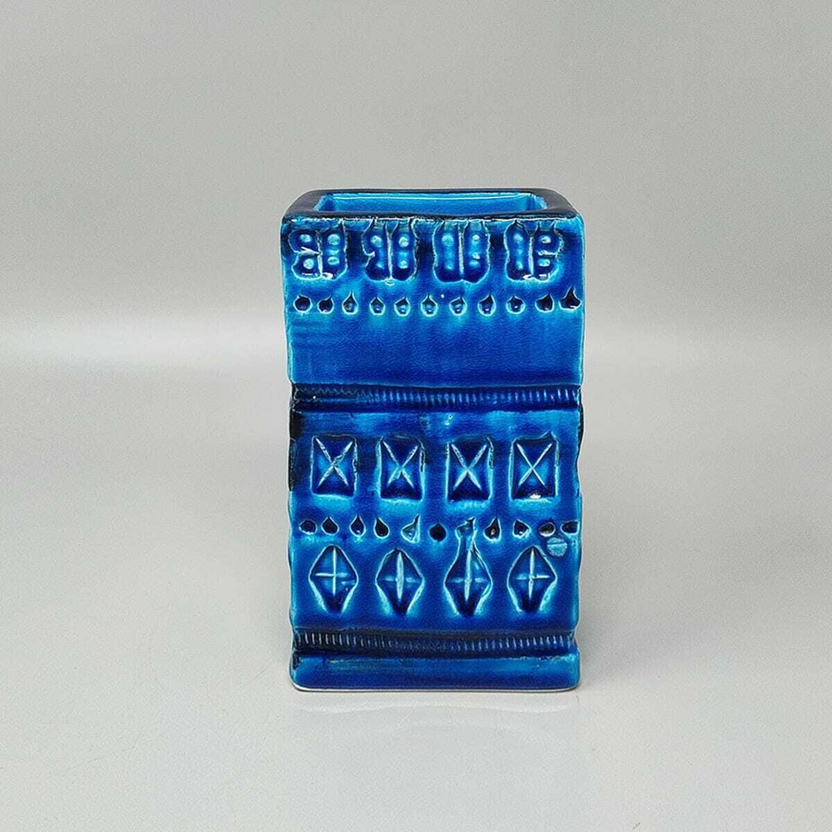 1960s Stunning Vase By Aldo Londi For Bitossi "Blue Rimini Collection" photo furniture