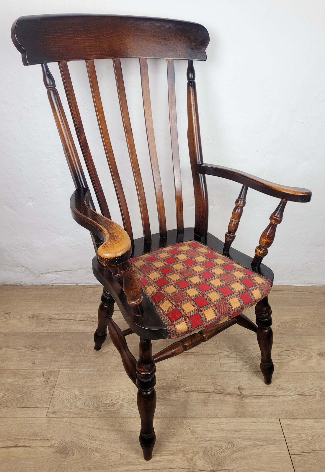 Victorian Windsor Armchair Yorkshire Elm Beech Highback 19thc photo for sale