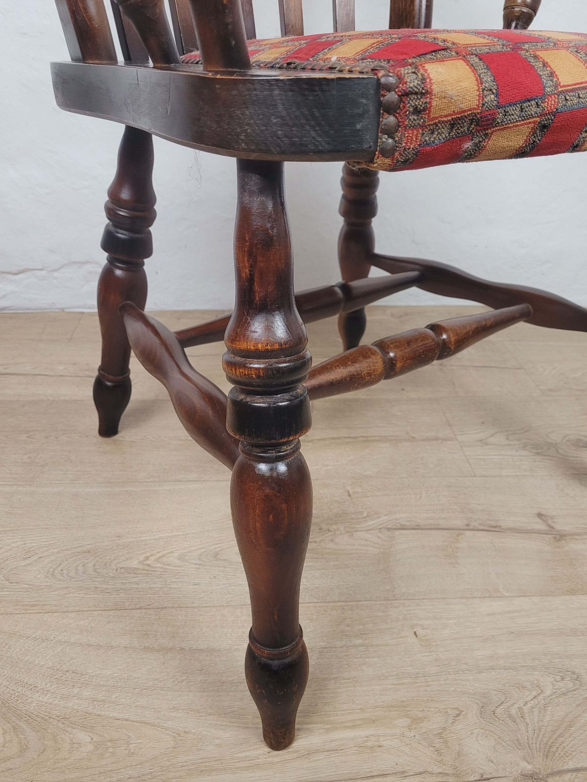 390.0 Victorian Windsor Armchair Yorkshire Elm Beech Highback 19thc photo