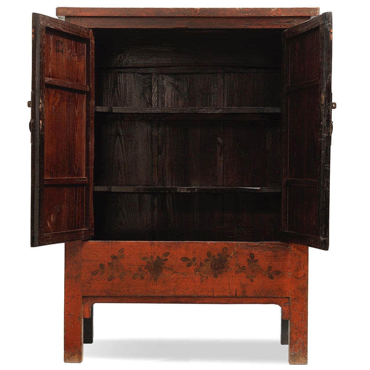 Red And Gold Wedding Cabinet With Birds photo for sale
