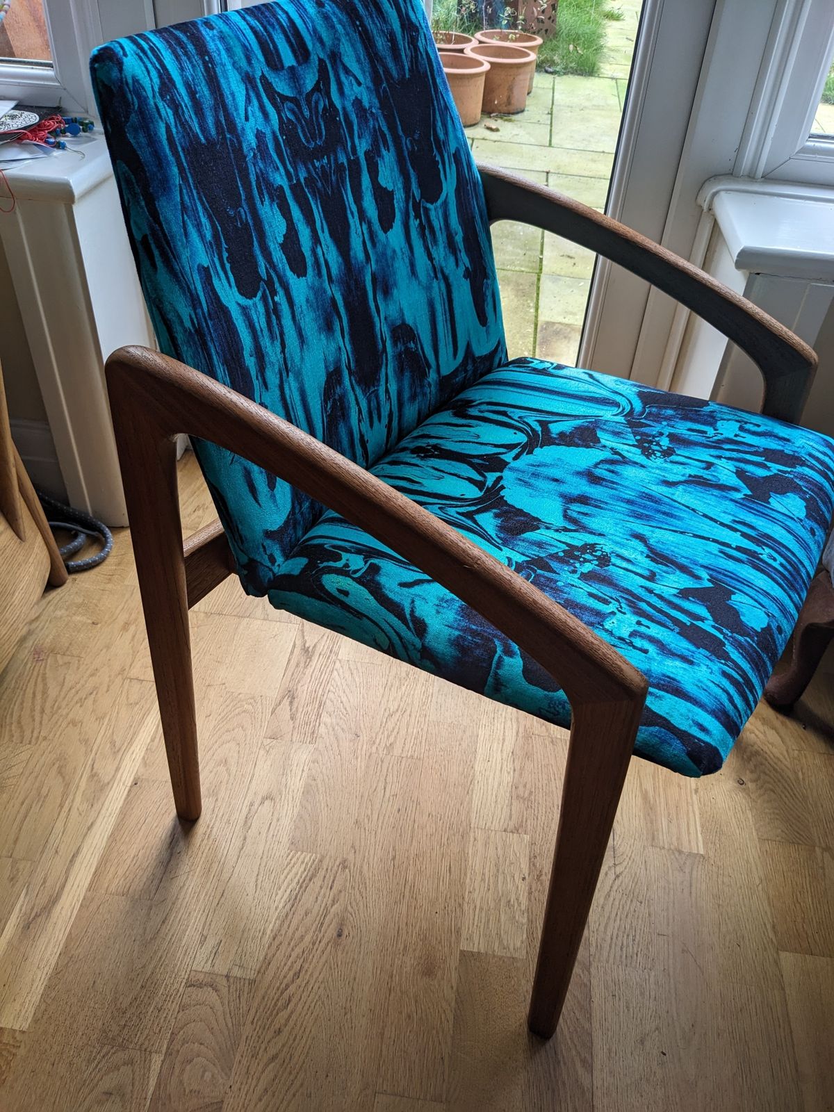 1960's Model 23 Teak Chair, Designed By Henning Kjærnulf For Korup Stolefabrik. photo furniture