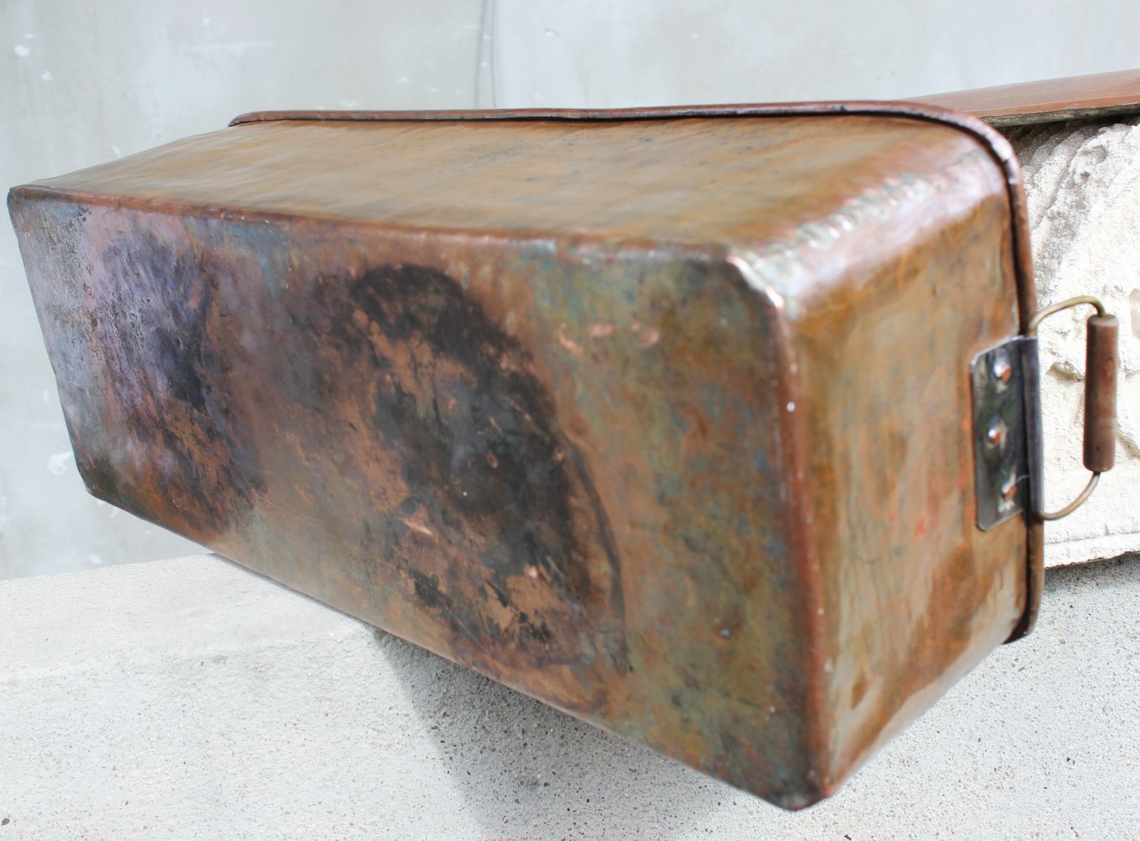 Large 19th Century French Copper Fish Poacher With Lid – Hand Hammered Tin Lined Culinary Vessel photo 620.0