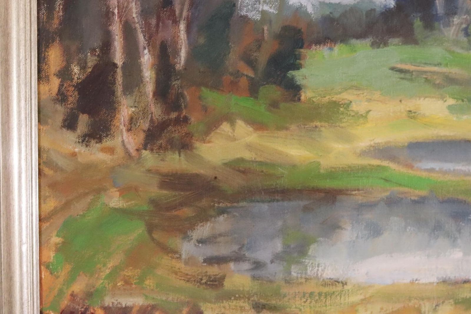 Original Mid Century Swedish Oil On Canvas – Landscape By Gunnar Ekdahl – Signed & Framed – 67 × 74 Cm (26.4" × 29.1") photo vintage