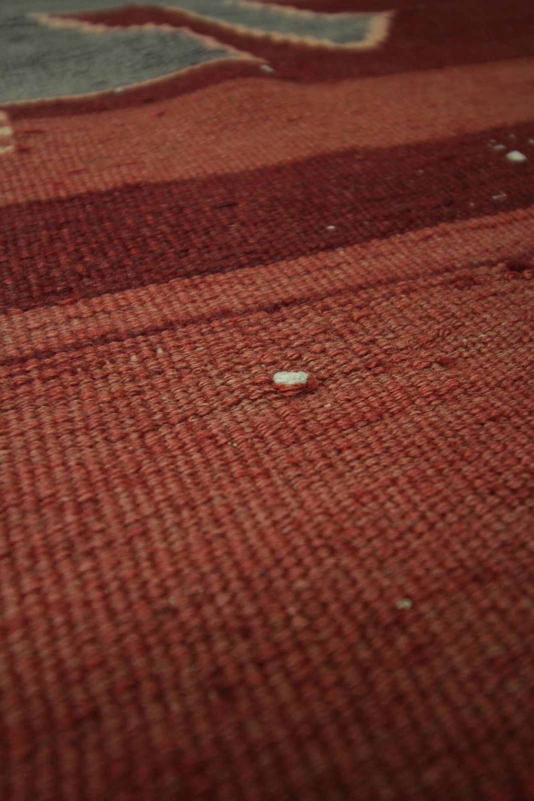 Kilim Rug In Grey And Burgundy Wool, 1970s photo vintage