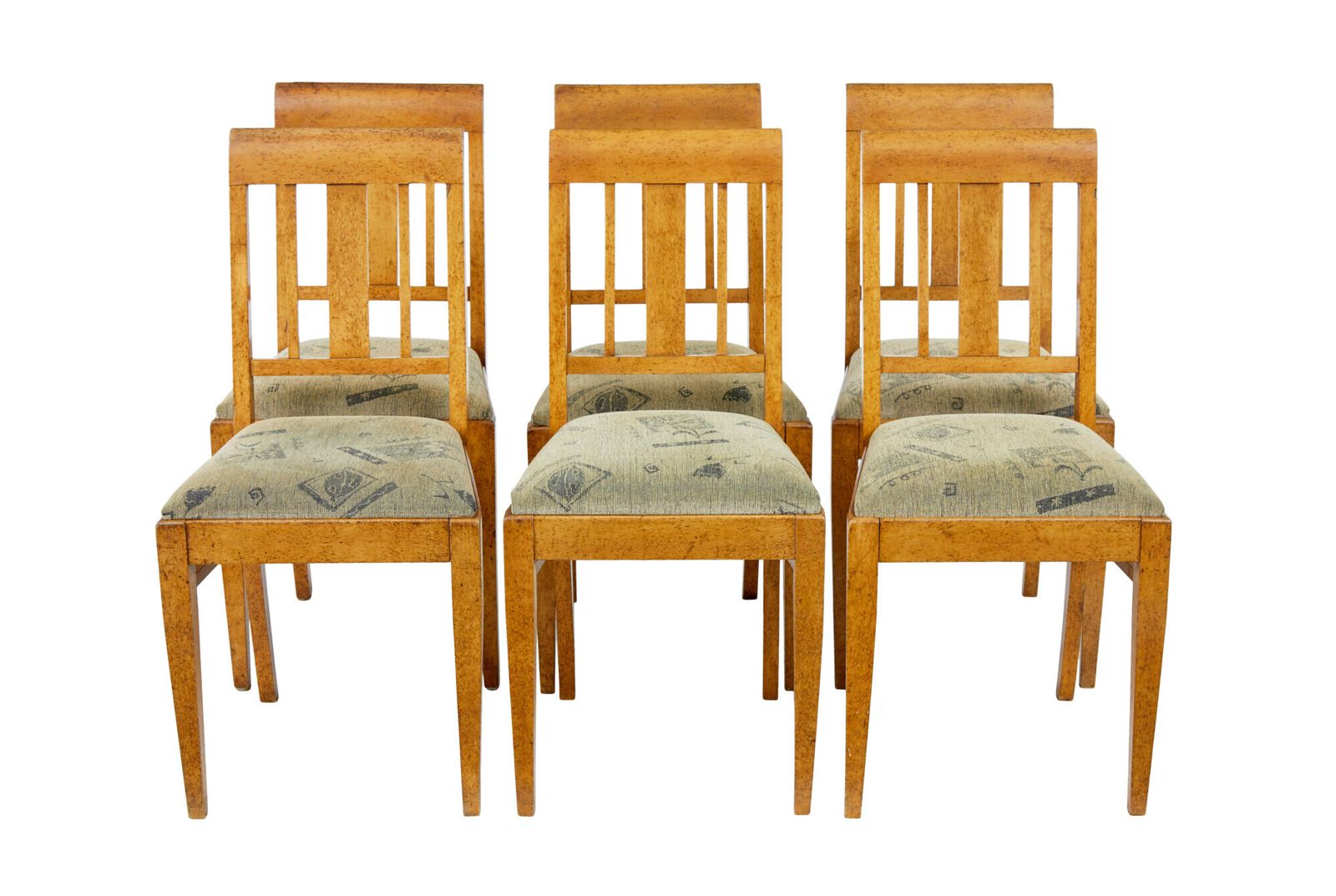 photo buy Swedish 19th Century 7 Piece Burr Birch Living Room Suite