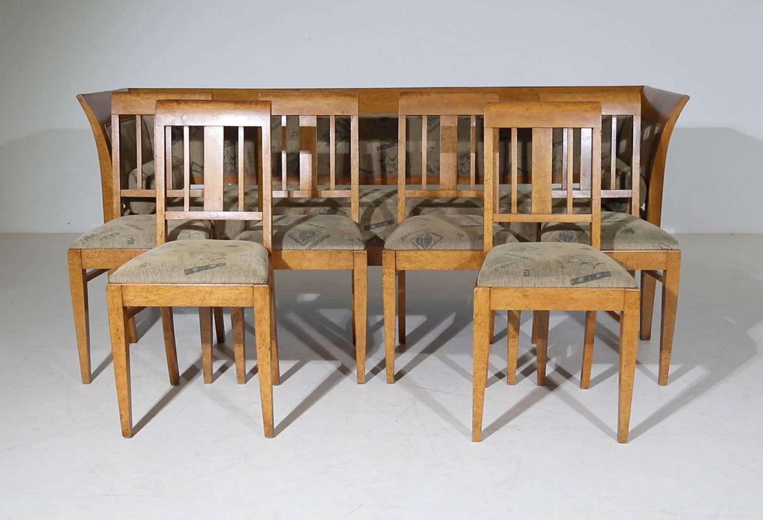 photo vintage Swedish 19th Century 7 Piece Burr Birch Living Room Suite