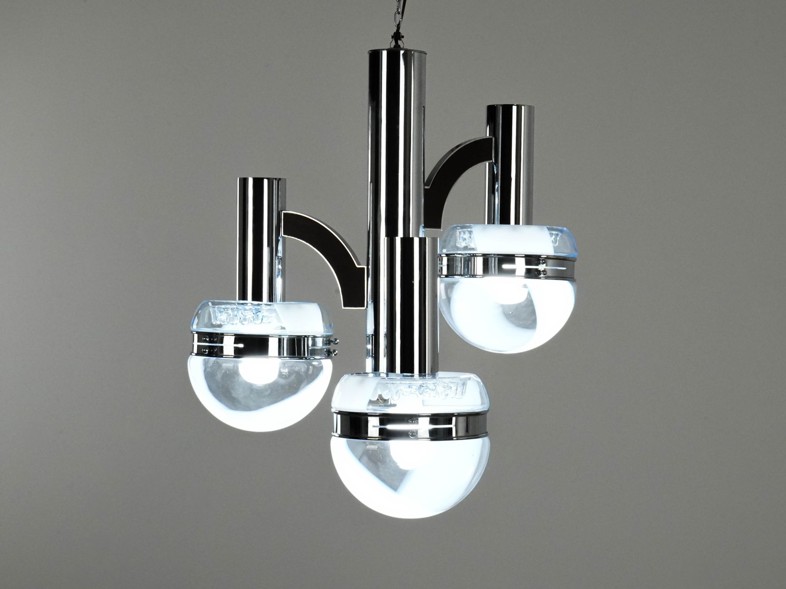 Space Age Chandelier, Murano Glass, 1970s, Made In Italy photo for sale