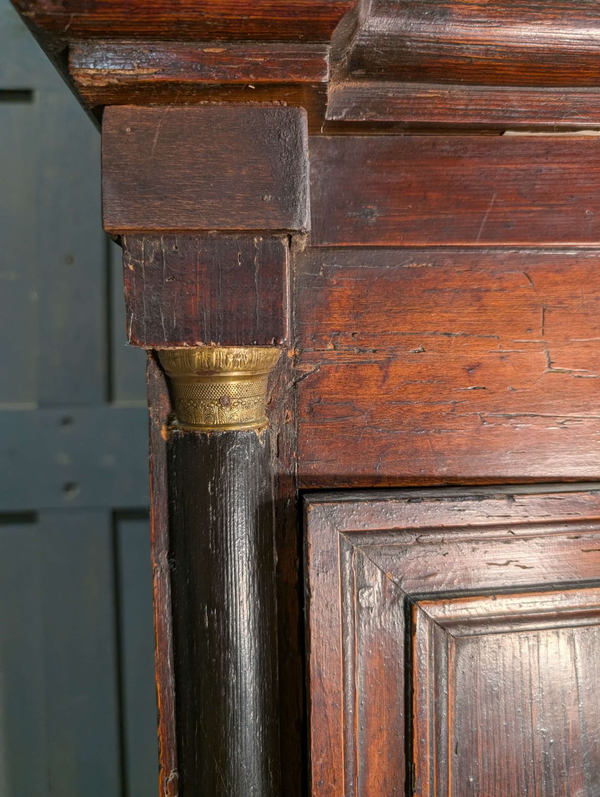 Early 19th Century French Antique Pine Grandfather Clock photo vintage