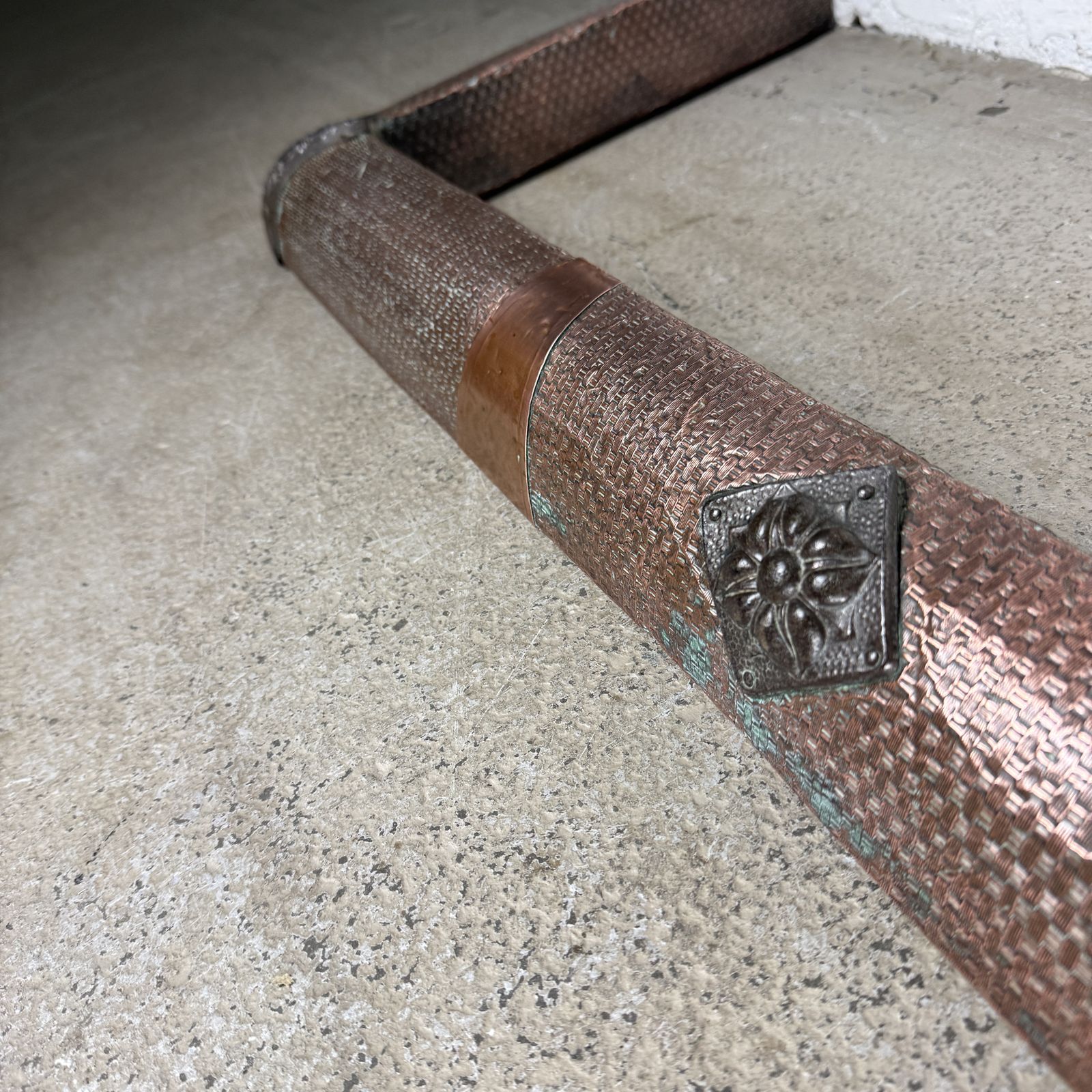 Simple Antique Copper Fireplace Fender photo 275.0