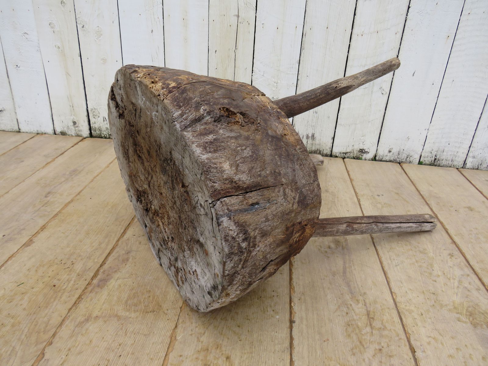 Antique French Chopping Block Side Table photo for sale