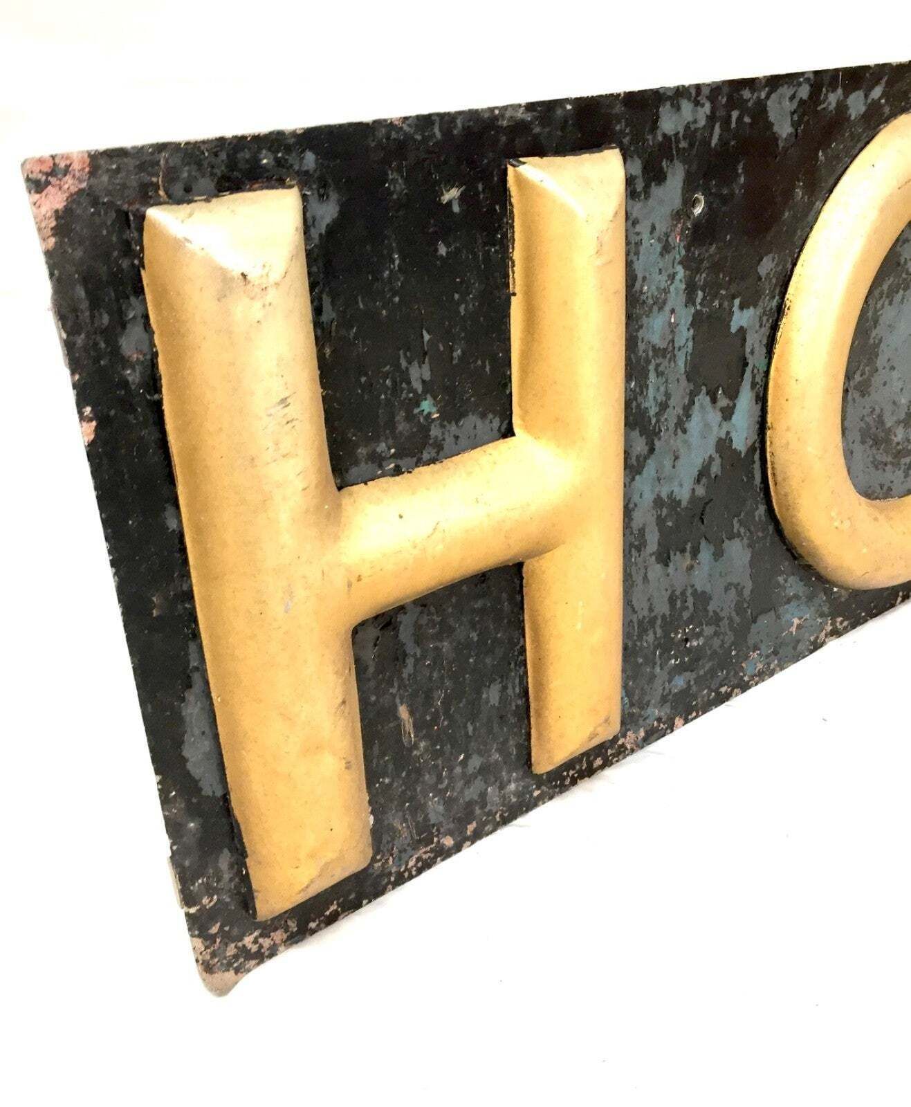 Antique Advertising Original Large Metal Hovis Bakery Shop Display Sign C.1940 photo vinterior
