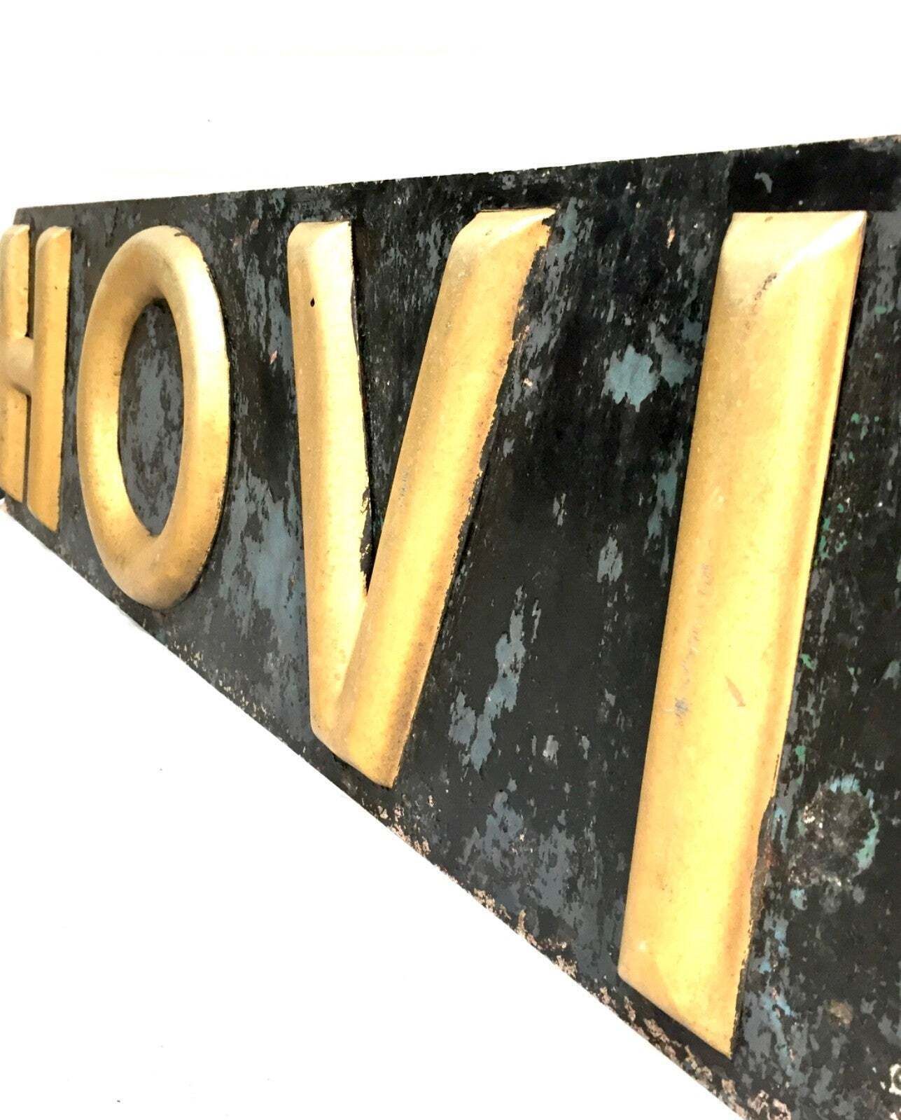 photo for sale Antique Advertising Original Large Metal Hovis Bakery Shop Display Sign C.1940