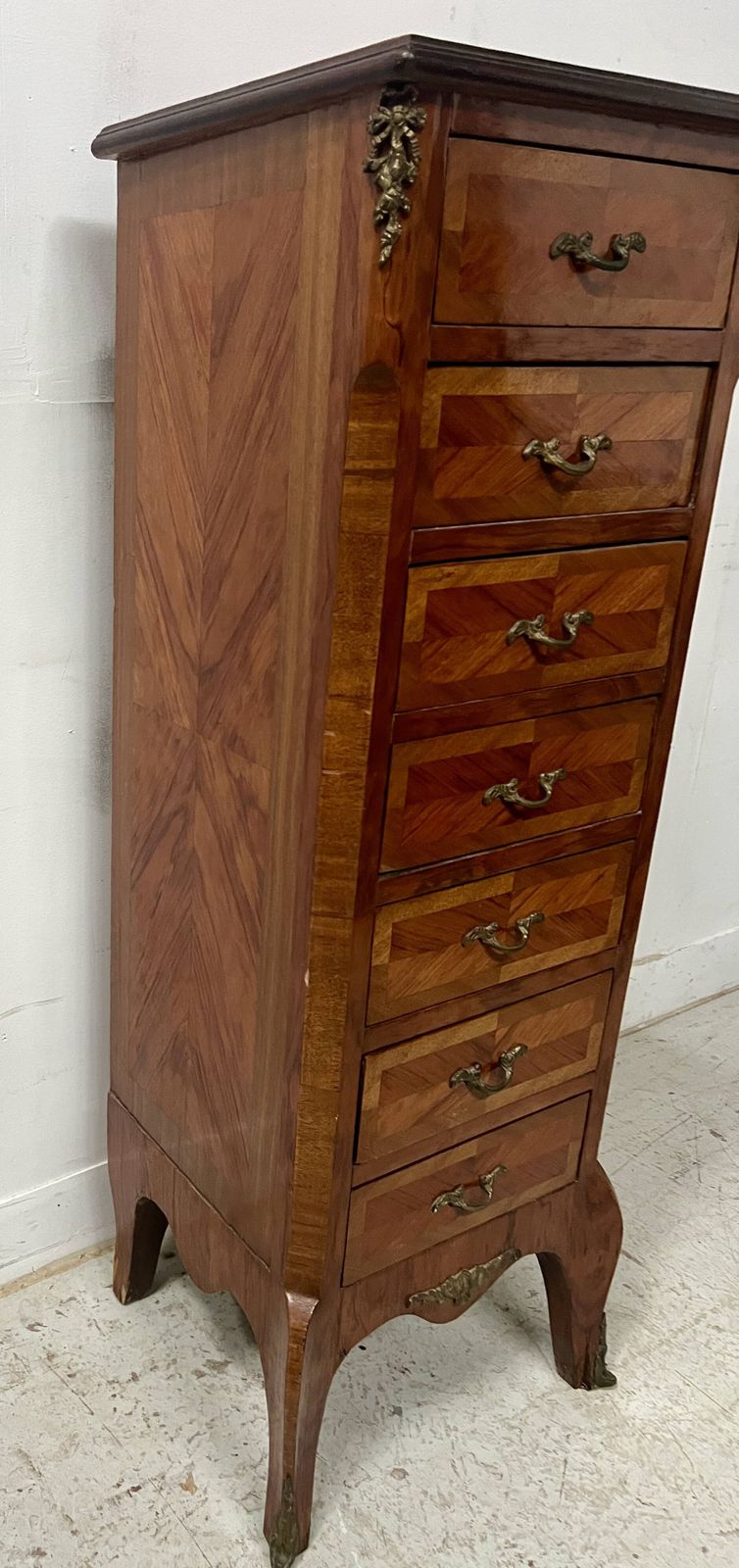 Louis XV Style Seven Day Chest In Rosewood Veneer 20th Century photo 652.8