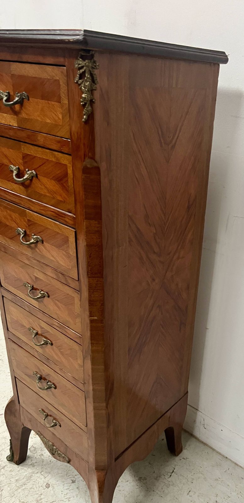 Louis XV Style Seven Day Chest In Rosewood Veneer 20th Century photo buy