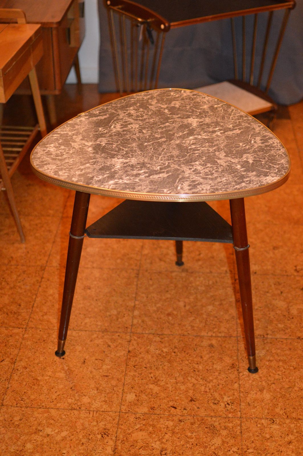 Vintage 50s Mid Century Nordic Modernist Rockabilly Desk Tripod Desk