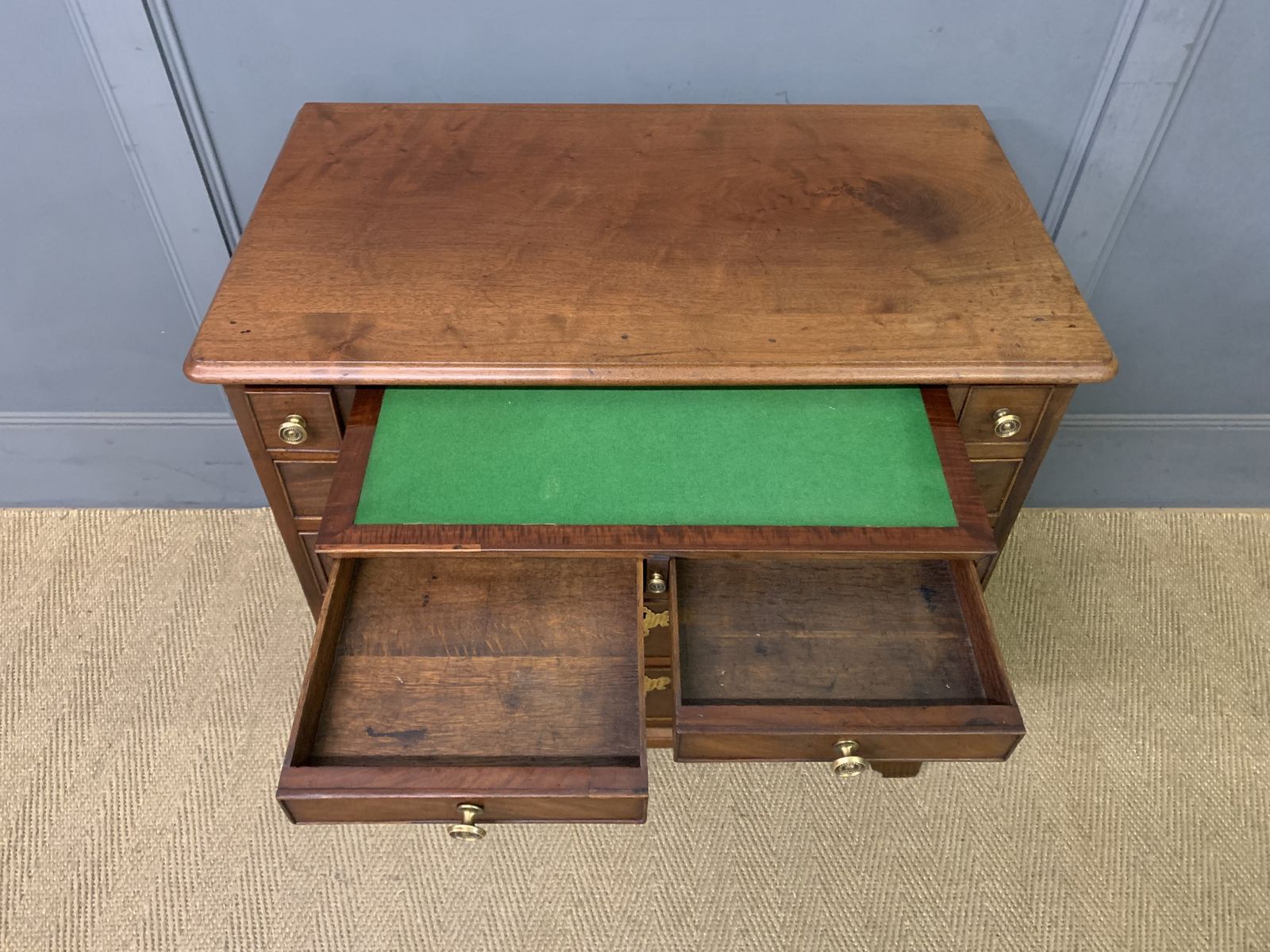 Rare Georgian Mahogany Bachelors Chest With Writing Drawer photo Furniture