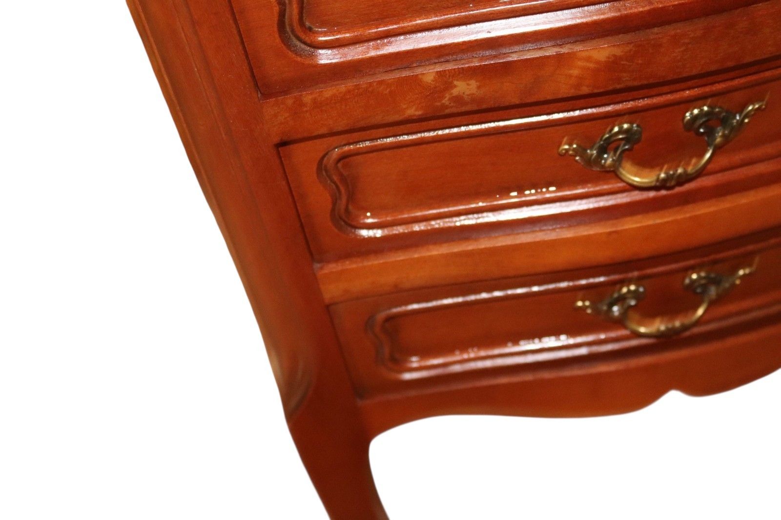 Pair Of Vintage French Walnut Louis XV Style Bedside Chests / Nightstands photo Furniture