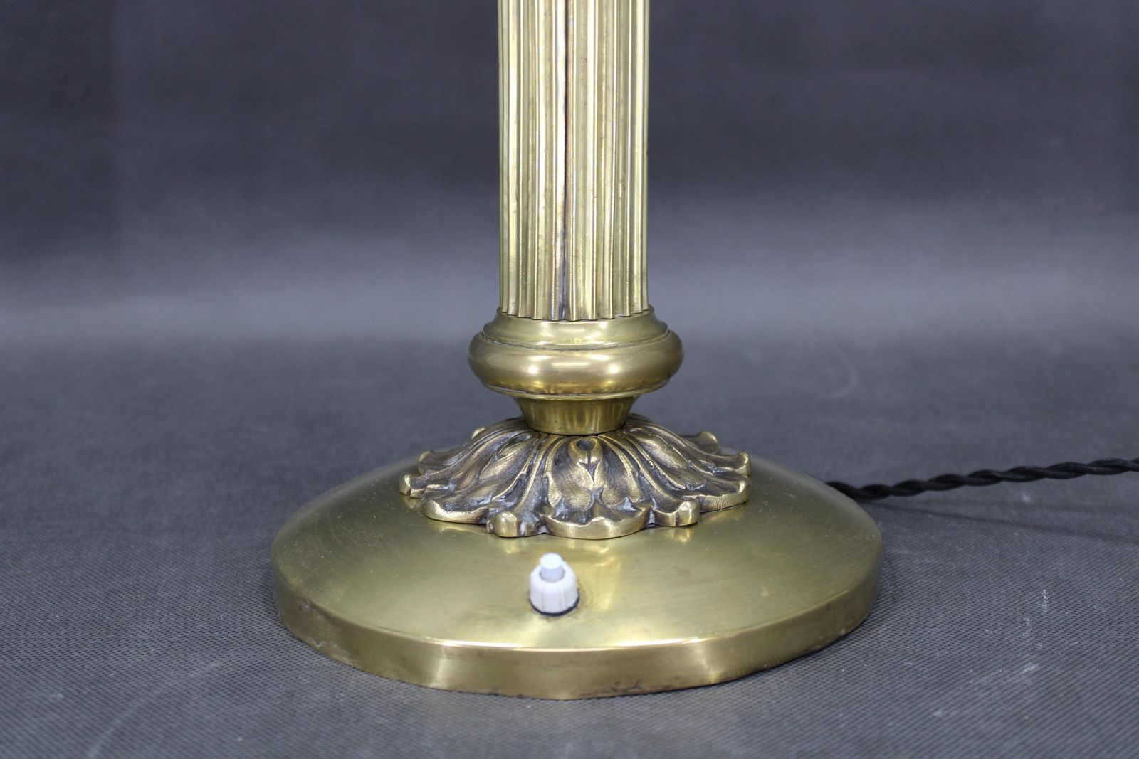 1930s Secession Brass And Glass Dual Desk Lamp, Czechoslovakia photo buy