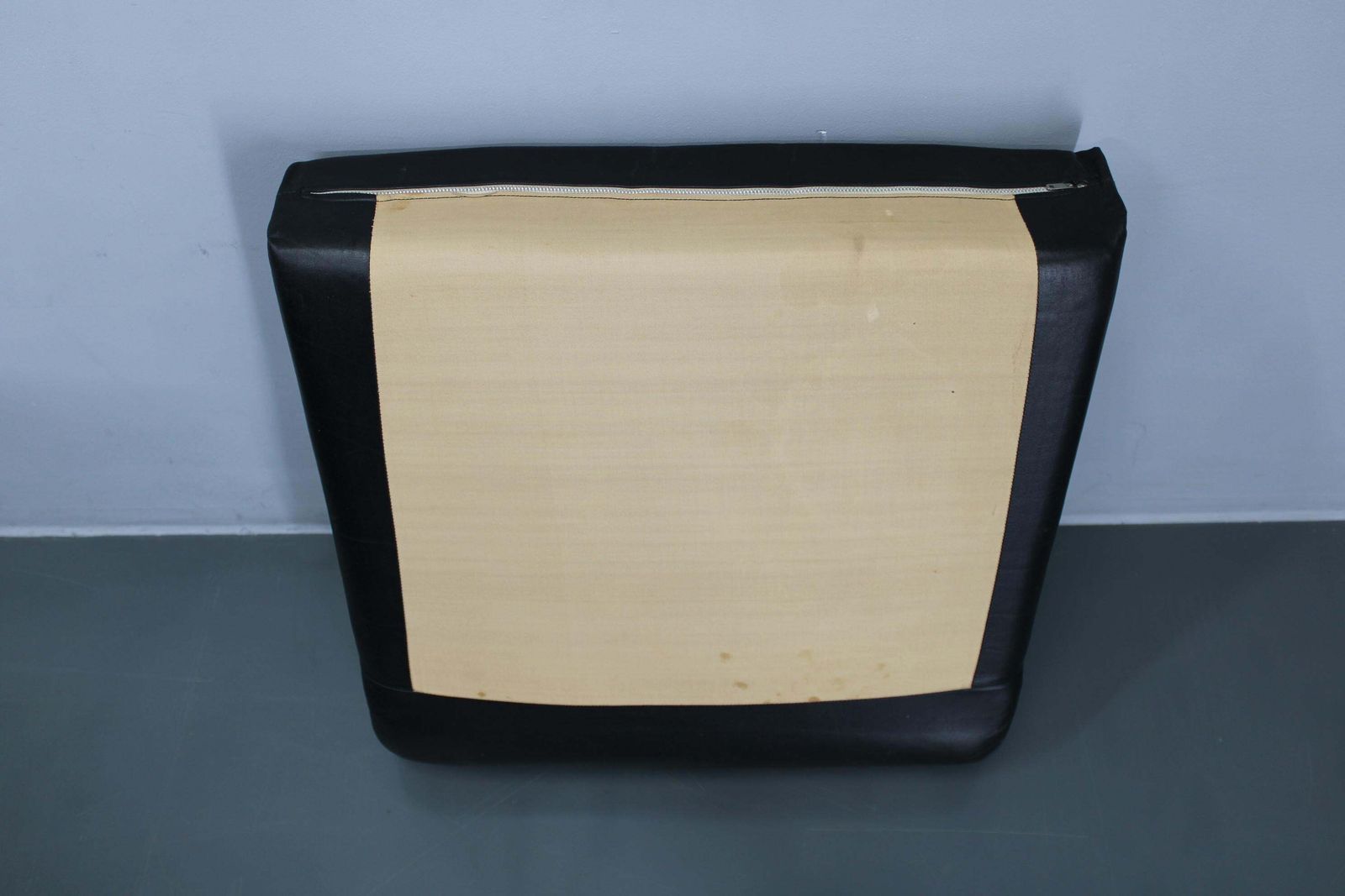photo for sale 1970s Italian Pompon Armchair In Black Leatherette By Ceriotti
