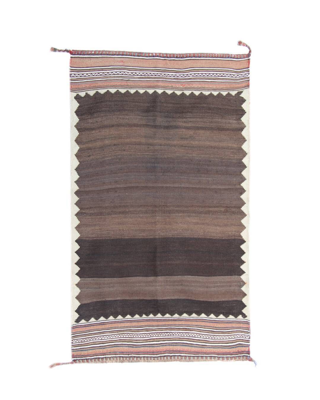 Tribal Kilim Rug, Earthy Brown Tones, Flat Woven Wool, 157 X 89 Cm photo furniture