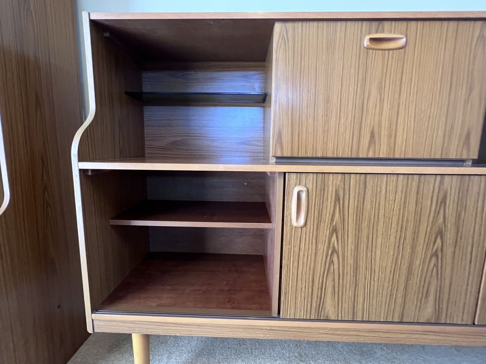 Mid Century Schreiber Teak Effect Sideboard, Scandi Style photo for sale