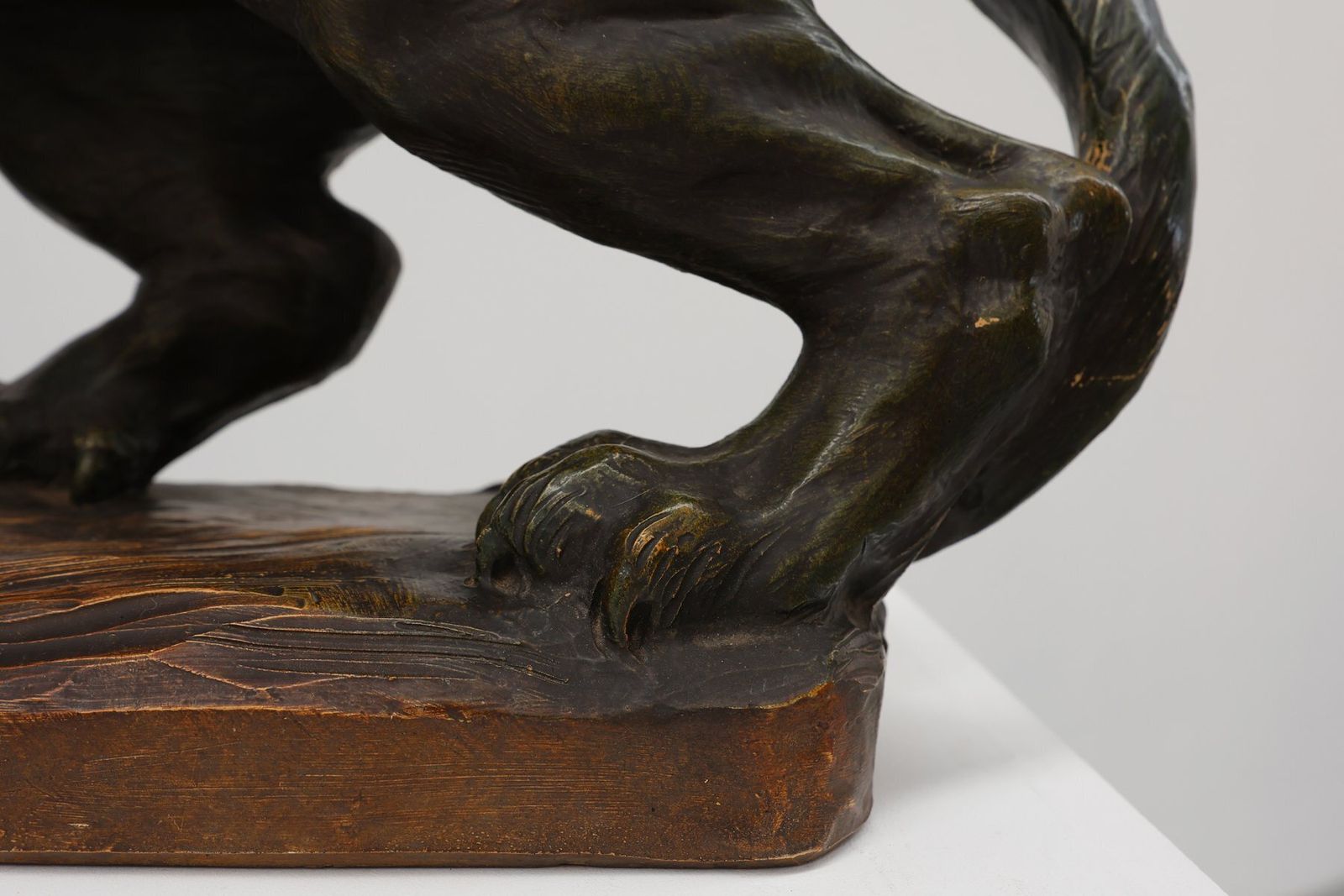 photo furniture Large Terracotta Statue Of A Lion From Richard Aurili, Italy, 1890s