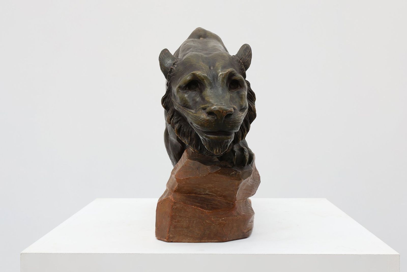Art Large Terracotta Statue Of A Lion From Richard Aurili, Italy, 1890s photo