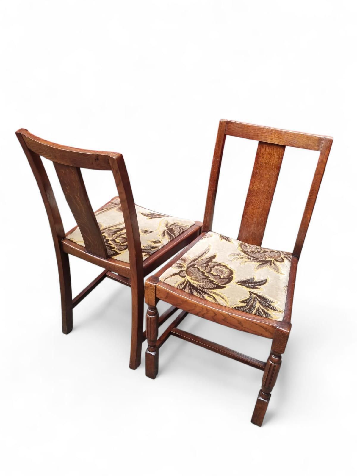 Vintage Oak Dining Chairs  / Set Of 4 / English Made C.1960 / Free Delivery photo vintage