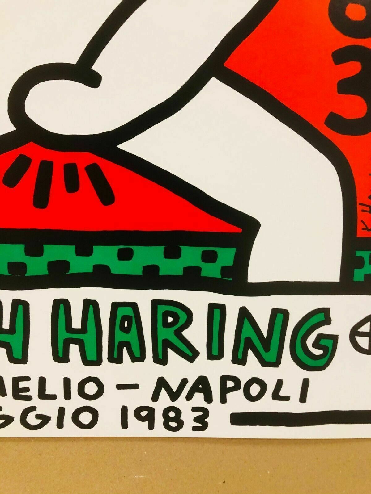 photo for sale Keith Haring (After)   Lucio Amelio Napoli     Exhibition Poster Printed In Offset Lithography