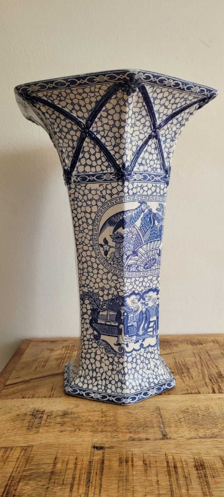 William Adams Porcelain Chinese Bird Vase, 1910 photo furniture