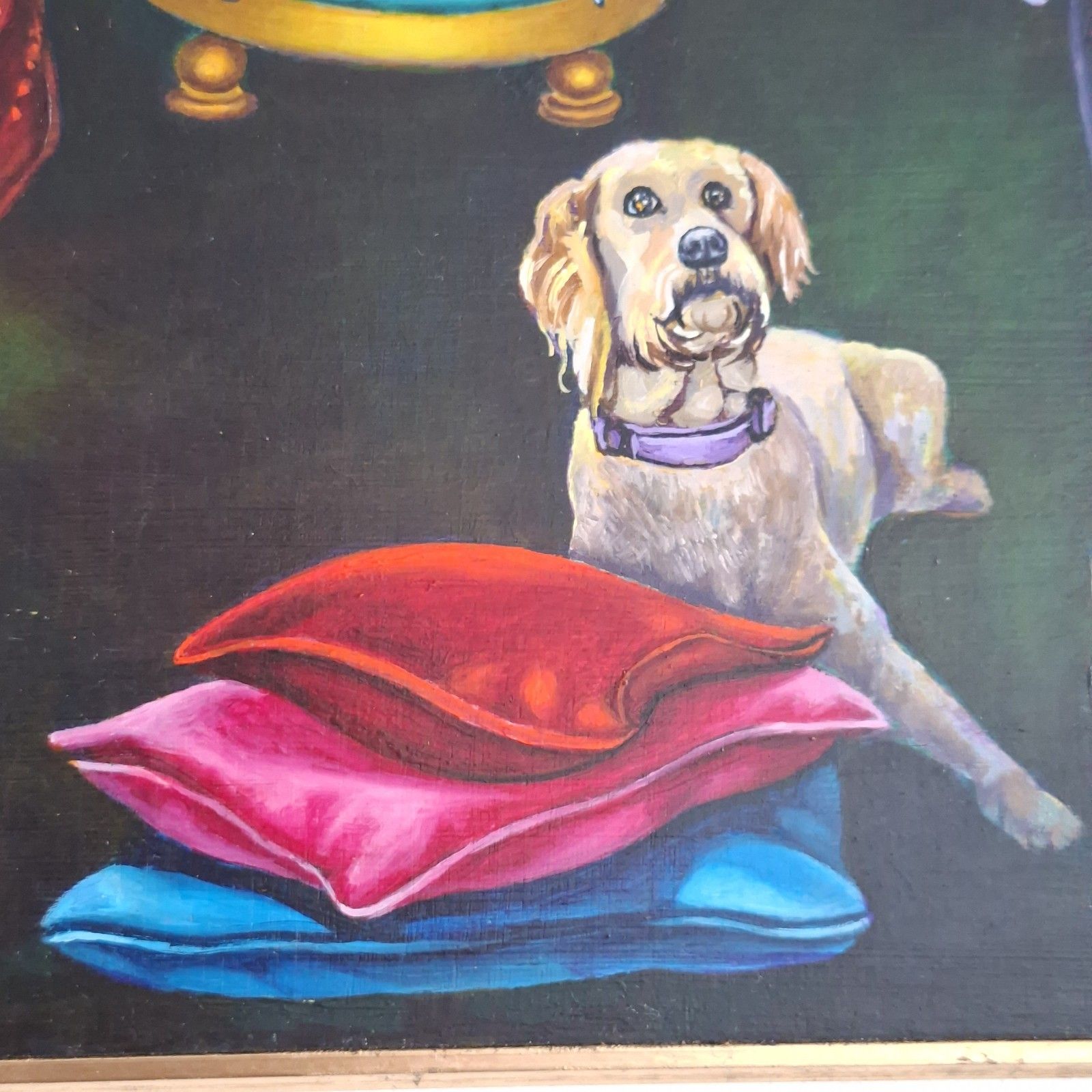Original Oil On Board Painting Adrienne Seed The Piper Calls The Tune Surrealist photo 145.0