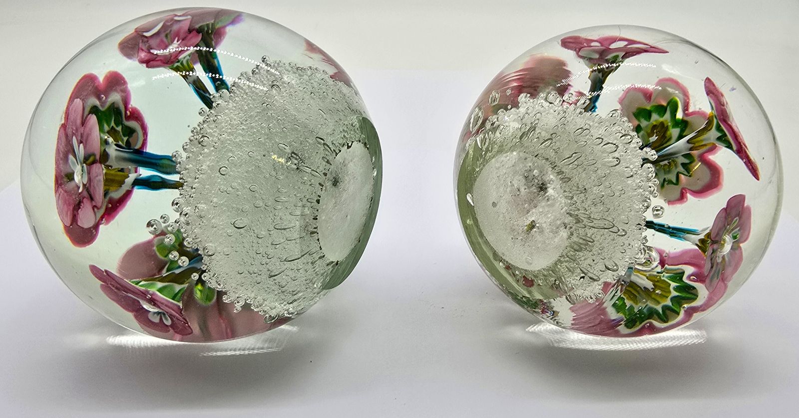 A Stunning Pair Of  Italian Murano Glass Paperweights, Circa 1930 photo 920.0