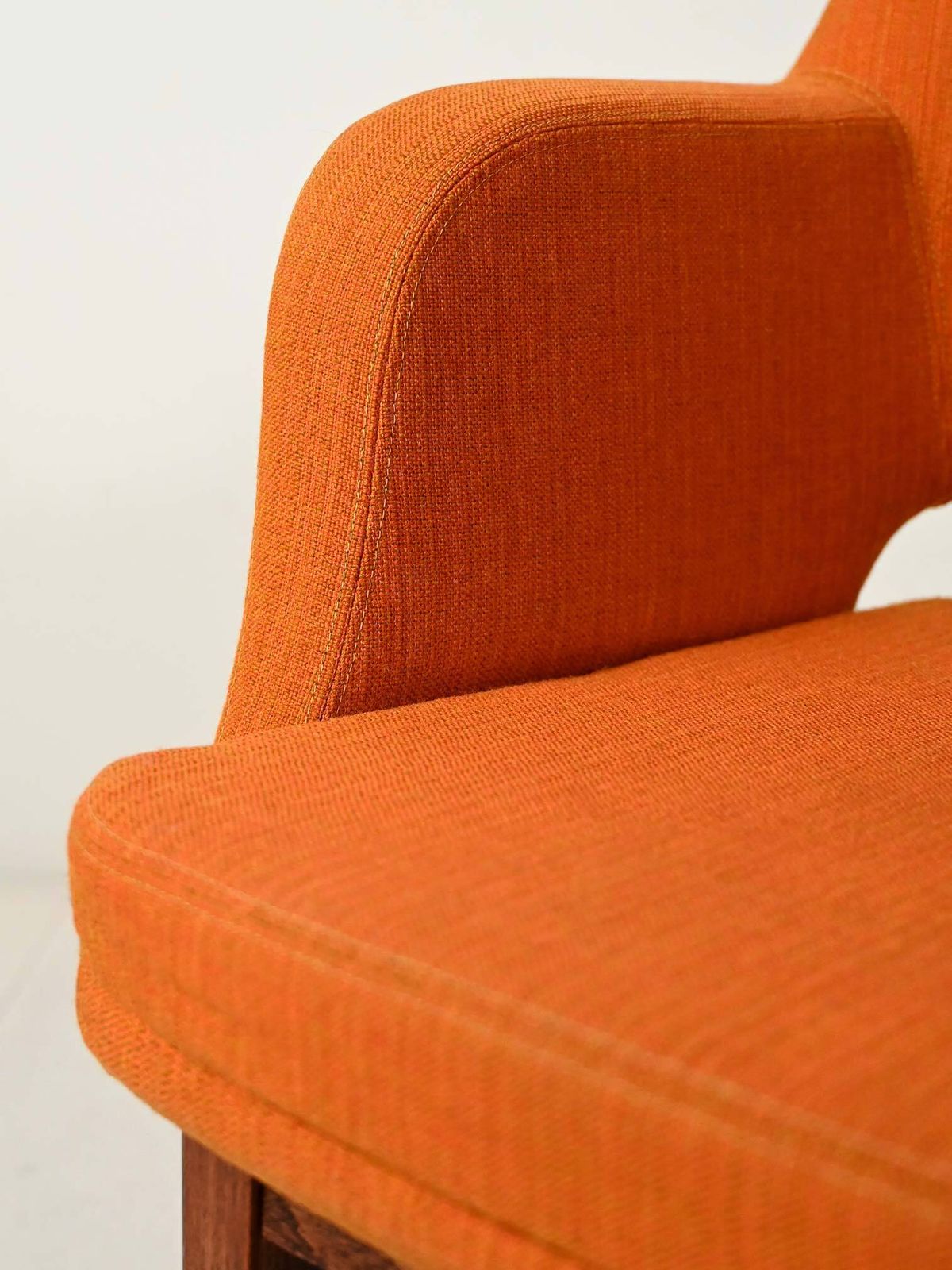 Pair Of Orange Oslosund Armchairs By Kinnarps From The 1950s photo vintage
