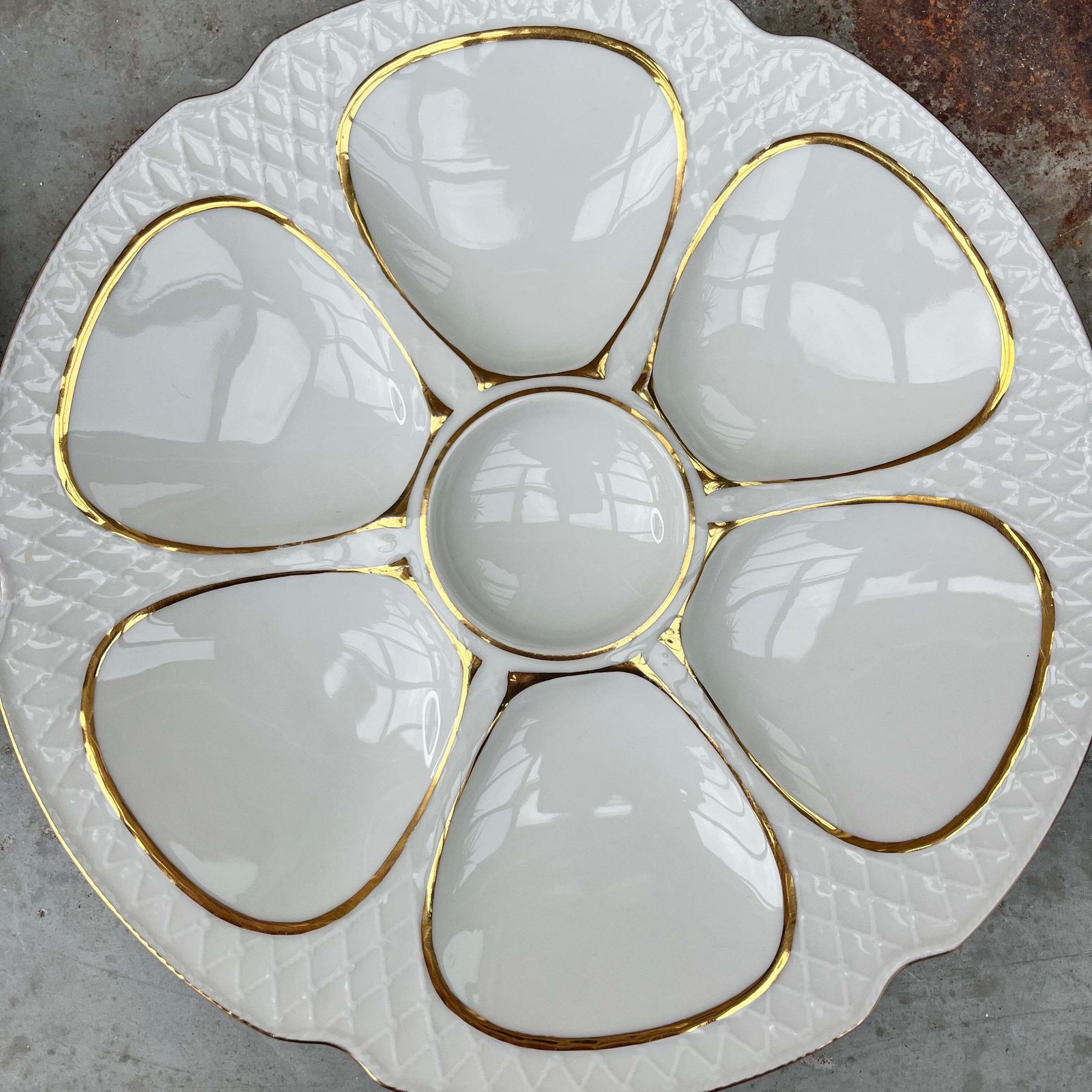 A Set Of 2 Vintage French Oyster Plates photo furniture