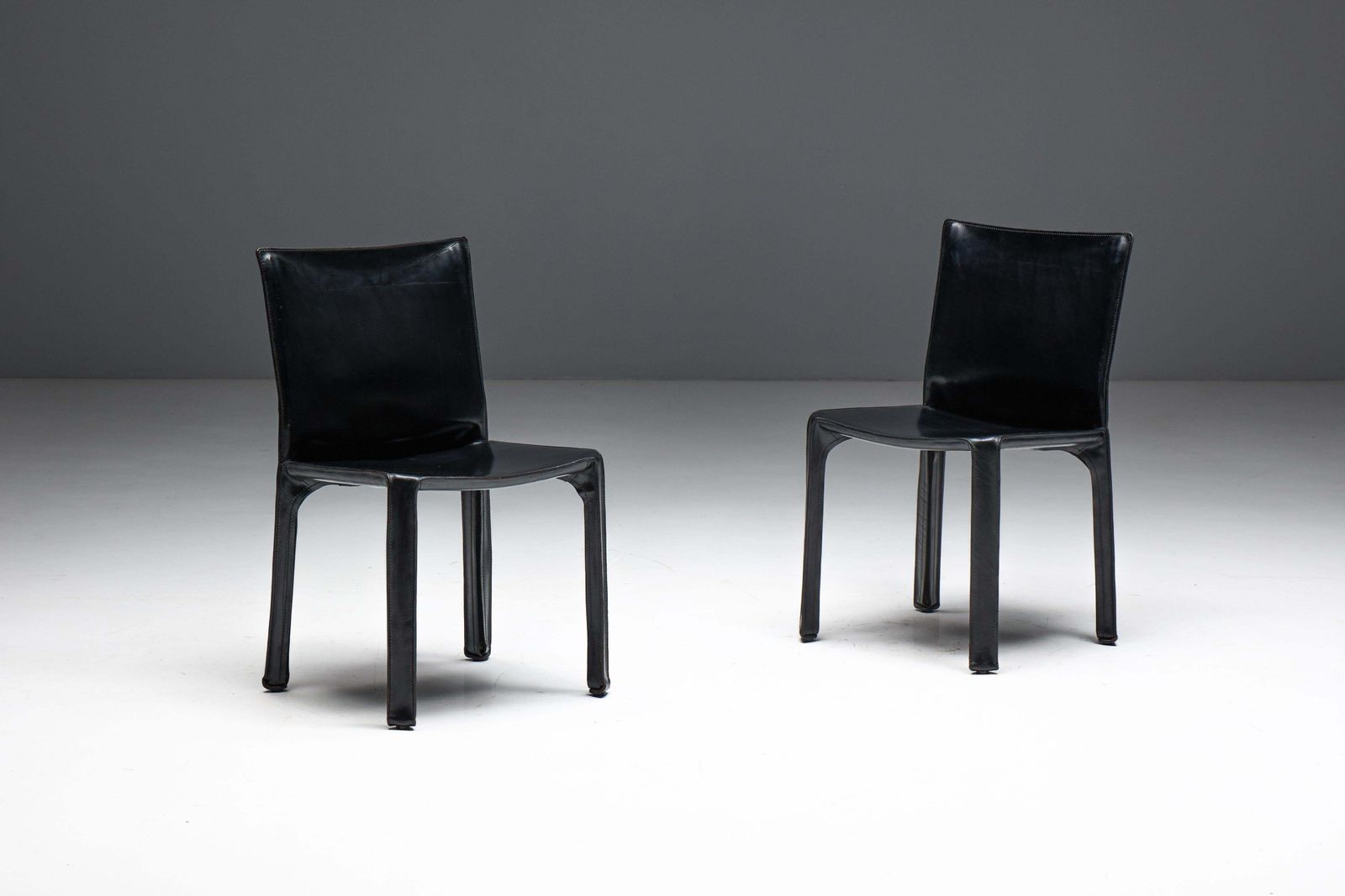Cab 412 Chairs By Mario Bellini For Cassina, Italy, 1970s photo for sale