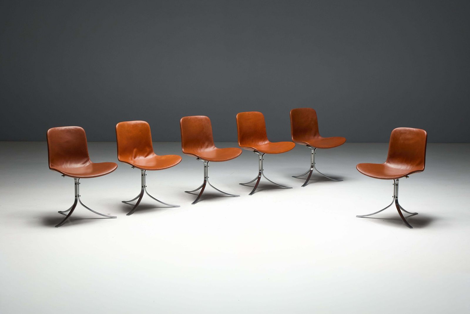 Furniture Pk9 Dining Chairs By Poul Kjærholm For E. Kold Christensen, Denmark, 1960s photo