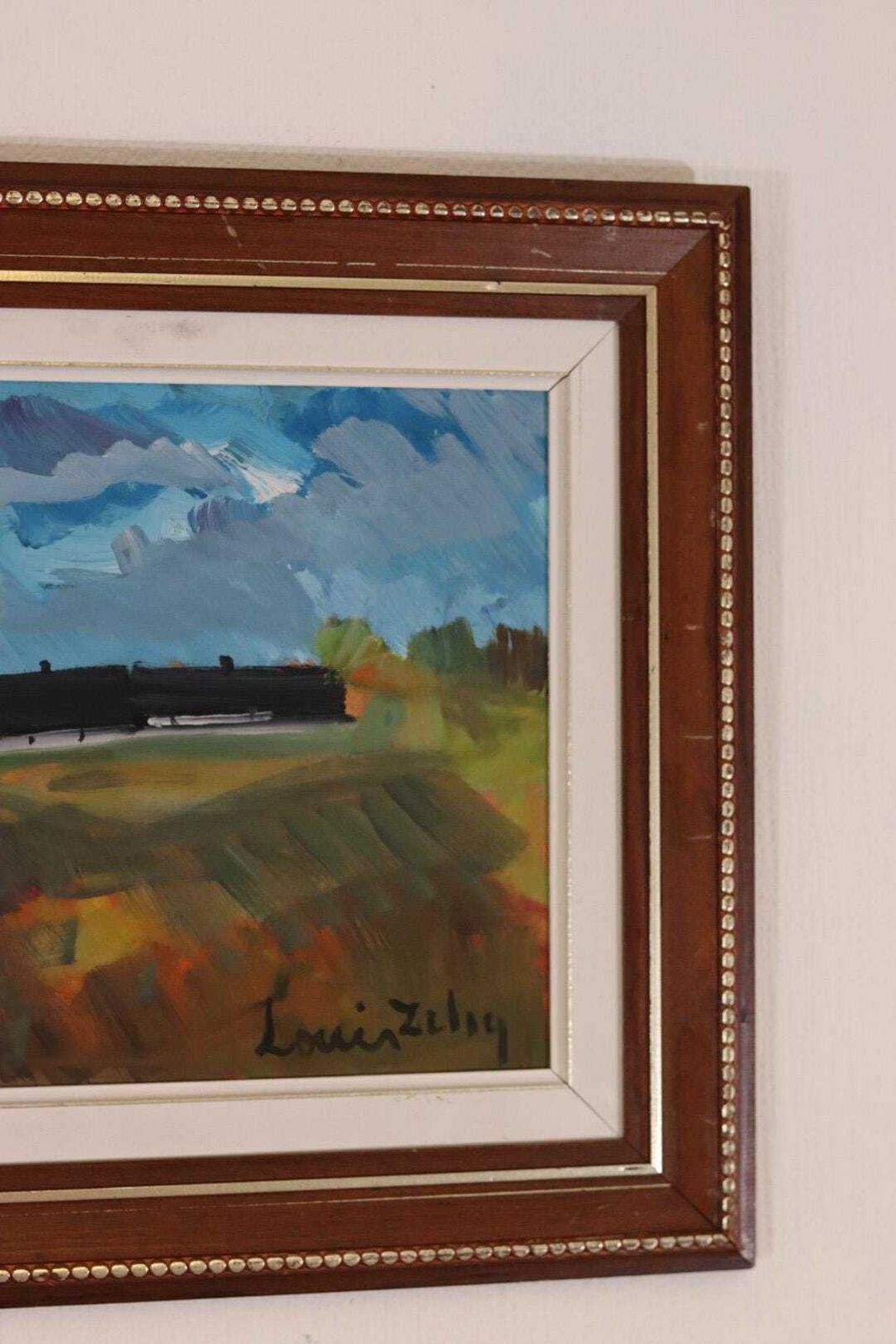 Original Mid Century Swedish Oil On Panel – “Afton Skåne” By Louis Zelig – Signed & Framed – 53 × 43 Cm (20.9" × 16.9") photo vinterior