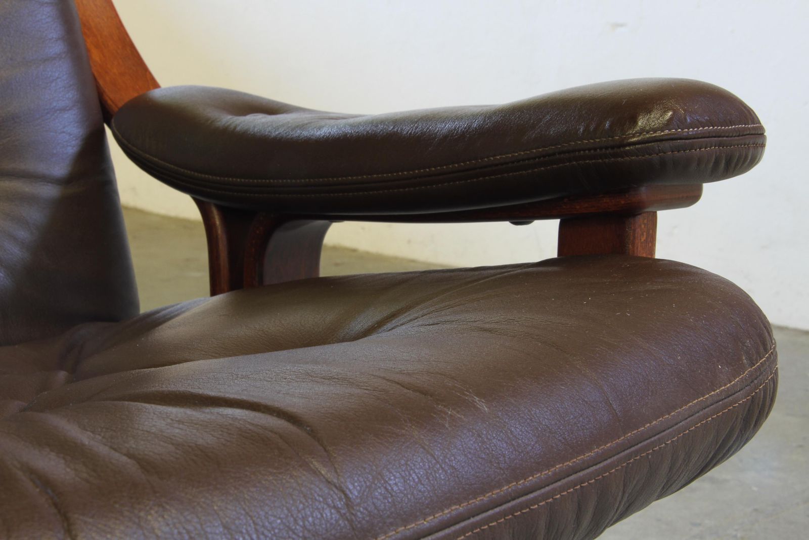 Pair Of Vintage 1970s Norwegian Modernist Lounge Chairs, Attr. Jon Hjortdal photo vintage