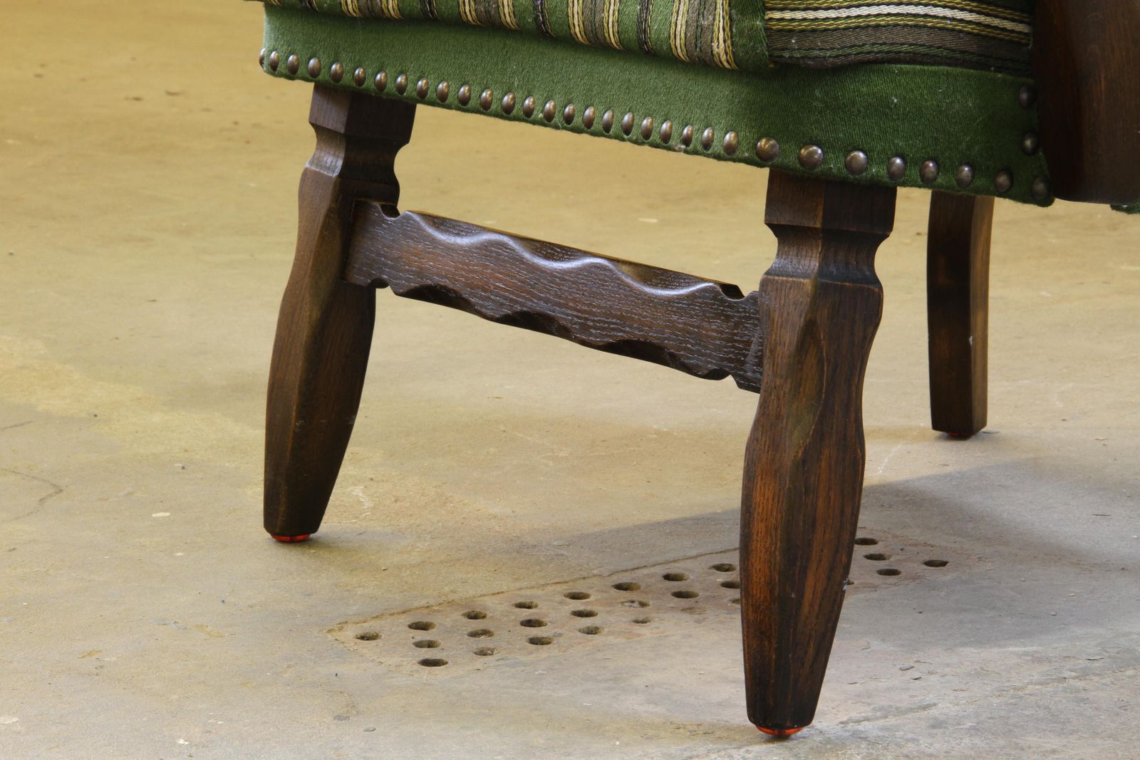 1960s Vintage Mid Century Lounge Chair, Dark Stained Oak Style Of Viggo Boesen photo buy