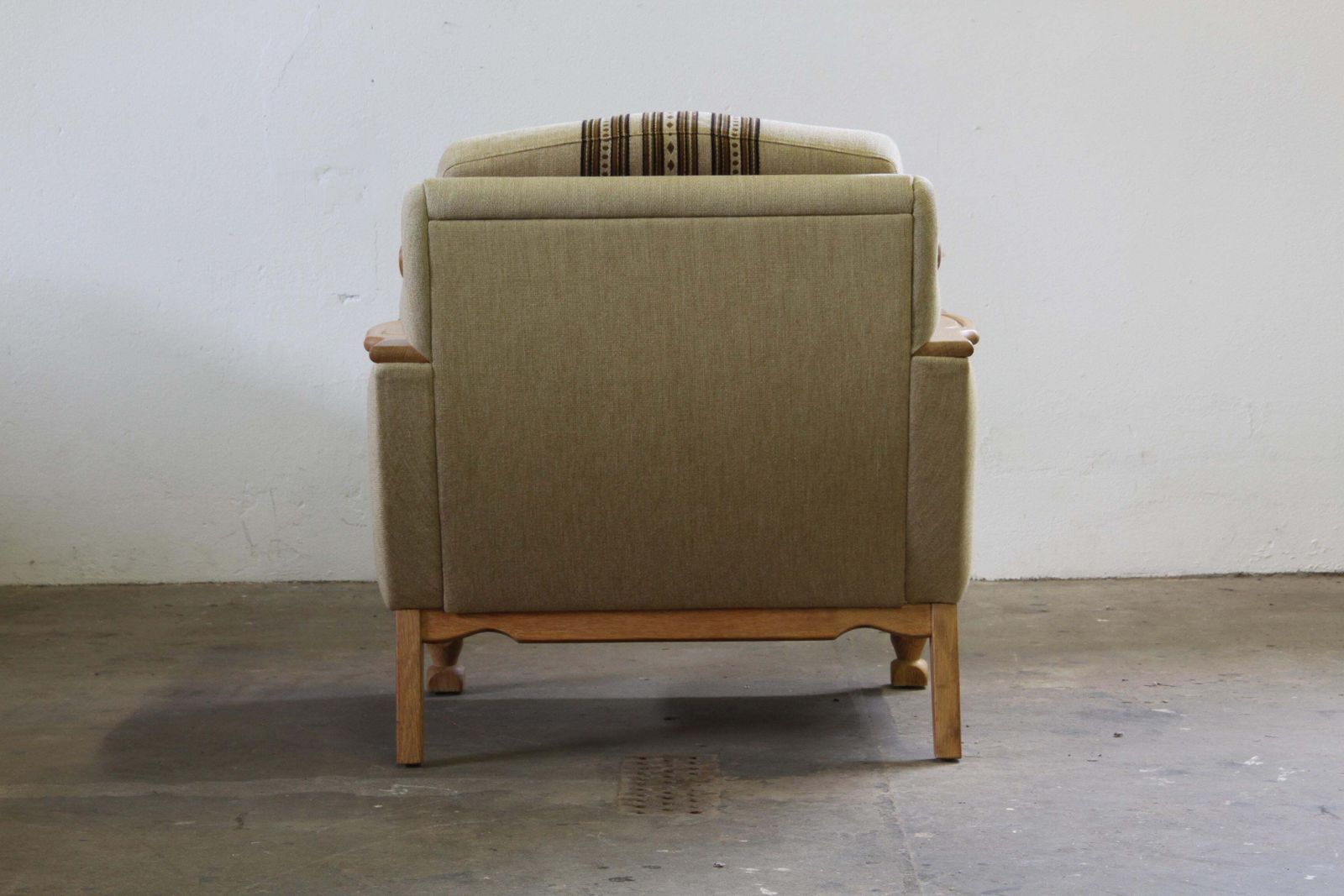 Meubels Vintage Jaren 1960 Set Lage En Hoge Fauteuils In Eiken, In De Stijl Van Henning Kjærnulf photo