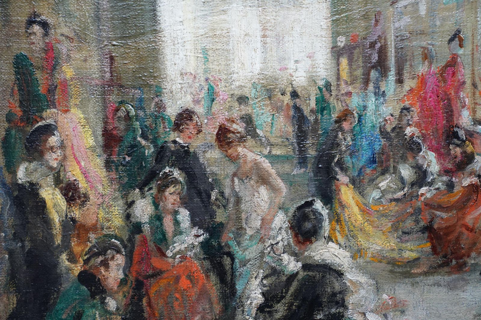 Leonard Fullerharrod's Dress Department Interior   British Impressionist Art Oil Paintingcirca 1940 photo 7000.0