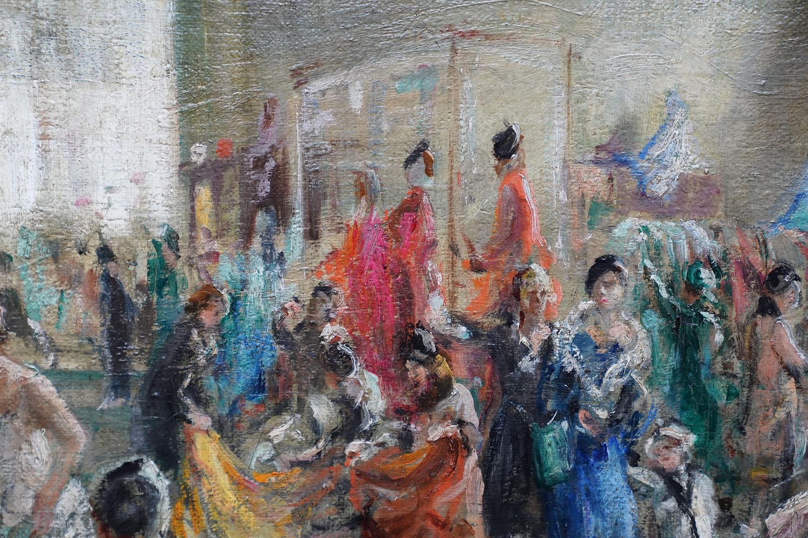 Leonard Fullerharrod's Dress Department Interior   British Impressionist Art Oil Paintingcirca 1940 photo buy