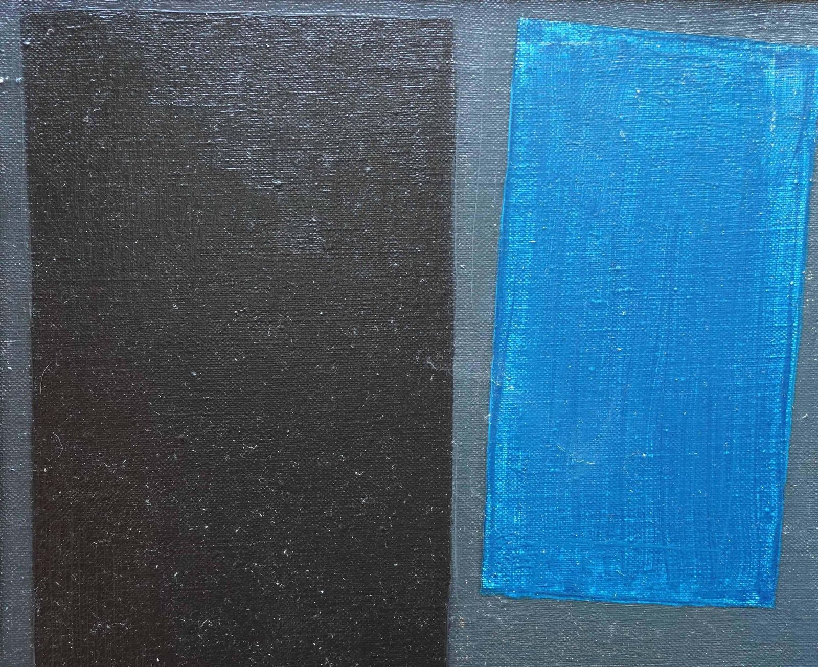 Peter L Fieldabstract With Blue Oblong Right   British Fifties Abstract Art Oil Paintingcirca 1955 photo for sale