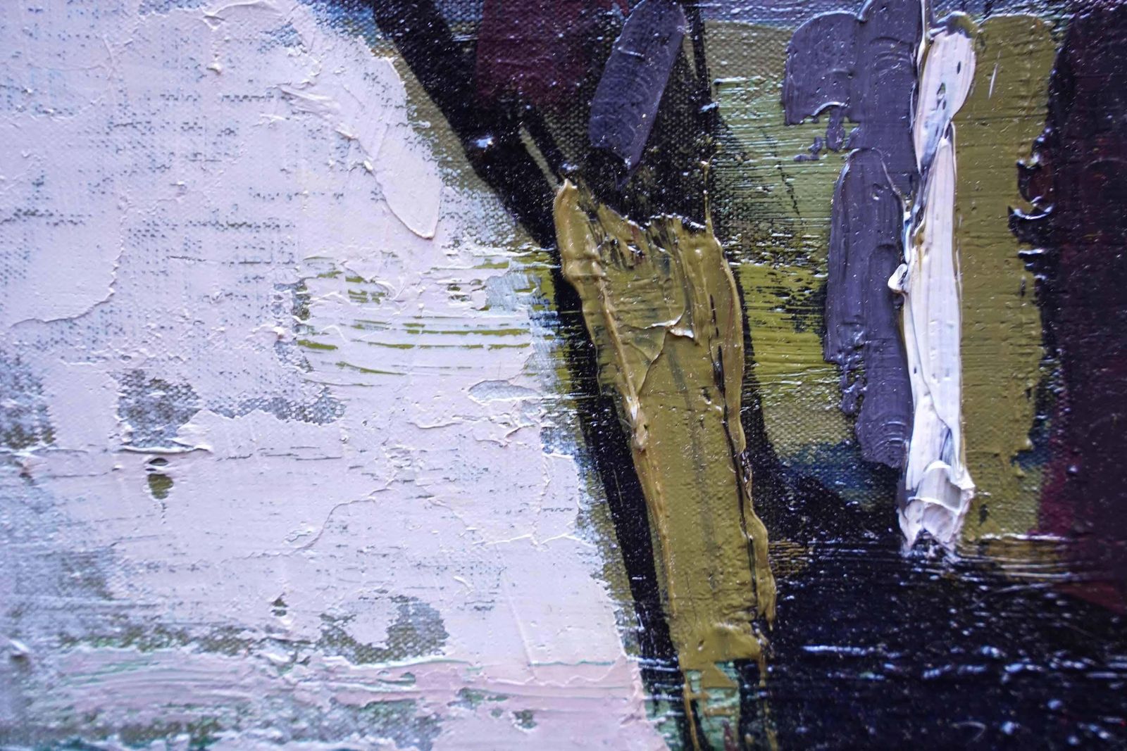 Peter L Fieldabstract Landscape With Bananas Verso   British Fifties Art Oil Paintingcirca 1955 photo 2238.0