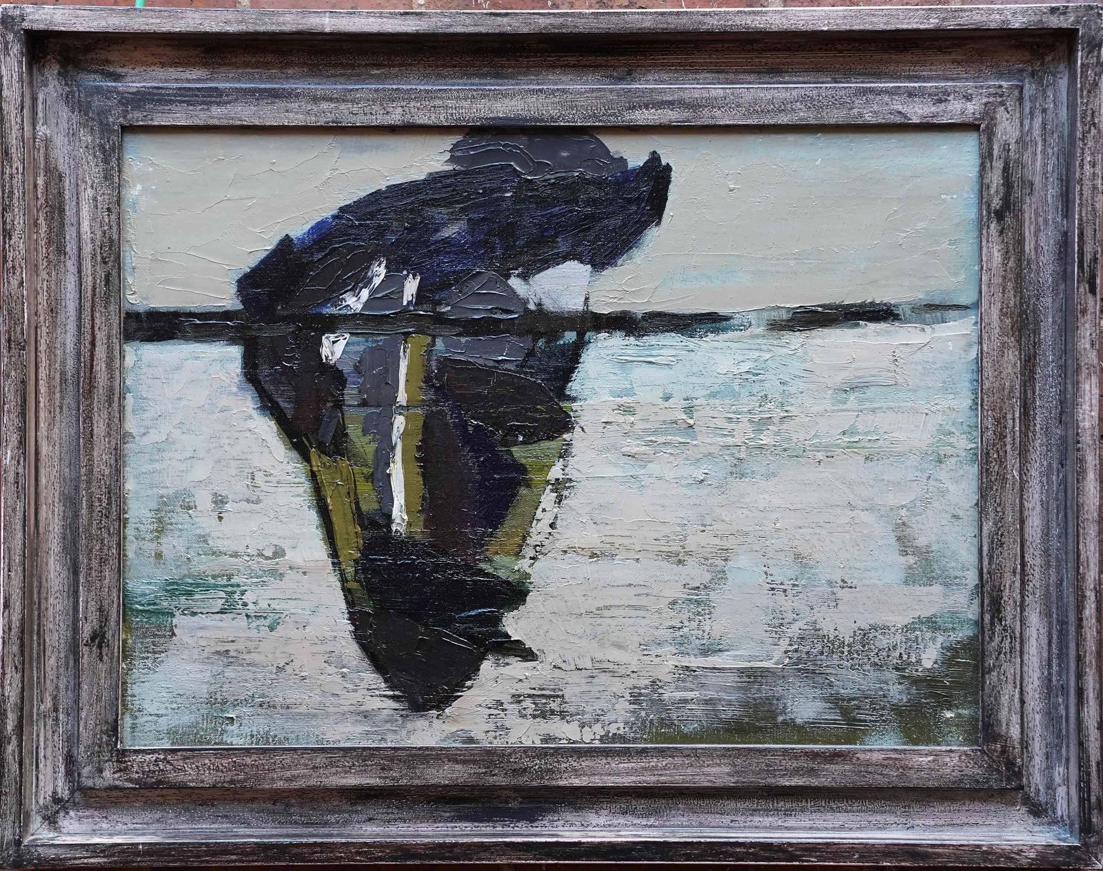 Art Peter L Fieldabstract Landscape With Bananas Verso   British Fifties Art Oil Paintingcirca 1955 photo