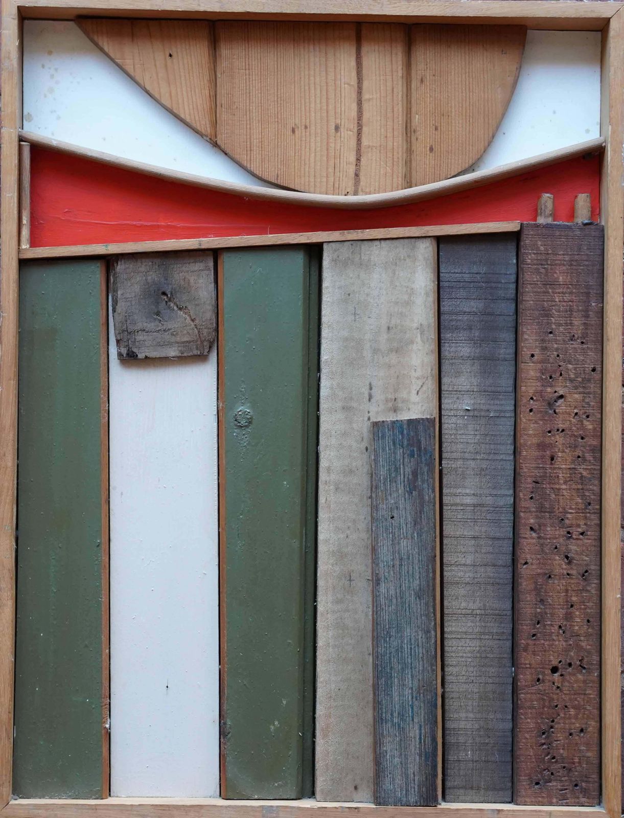 Peter L Fieldgreen With Red Assemblage Abstract Landscape   British Fifties Artcirca 1955