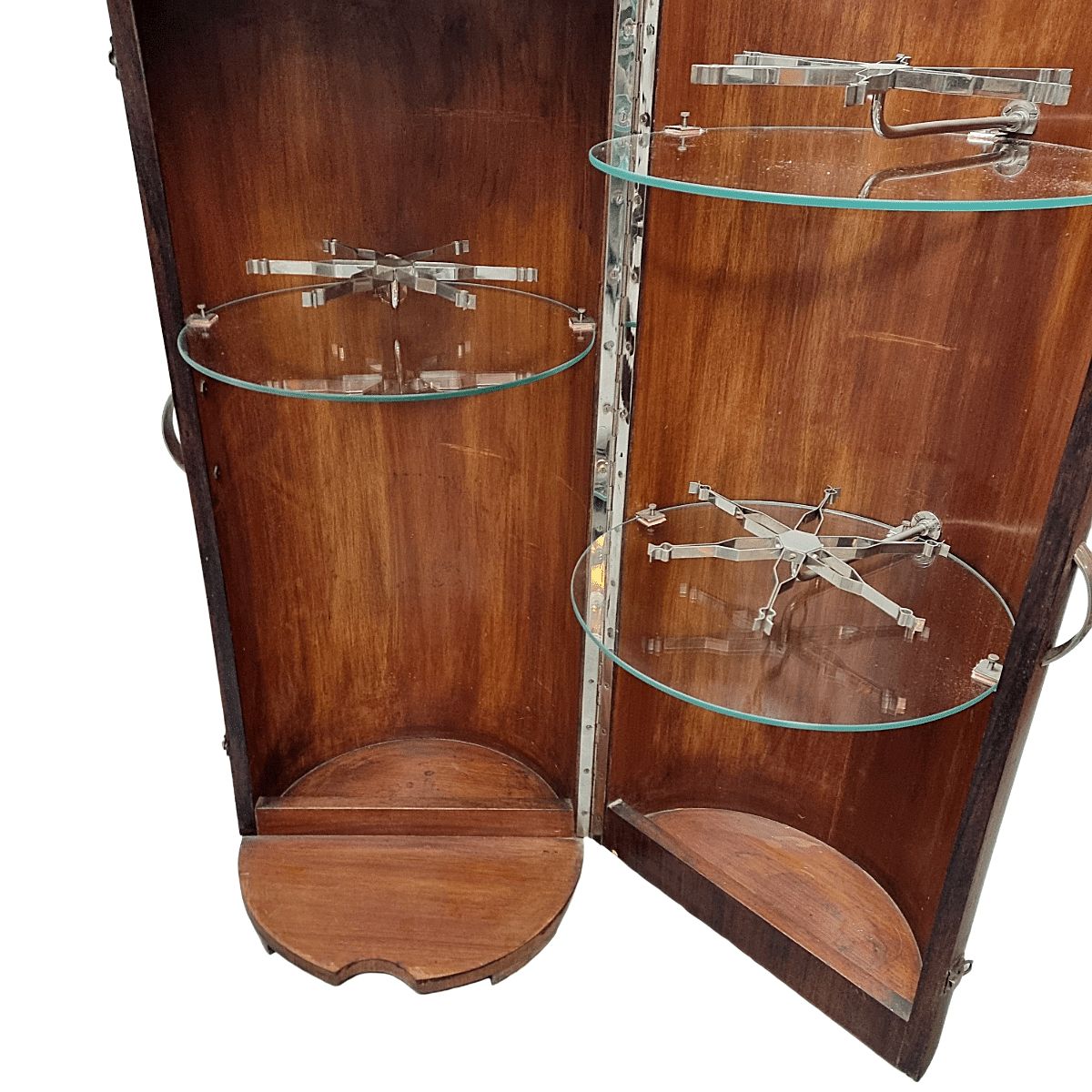 French Art Deco Mahogany Round Bar Furniture, 1920/30s photo 1295.0