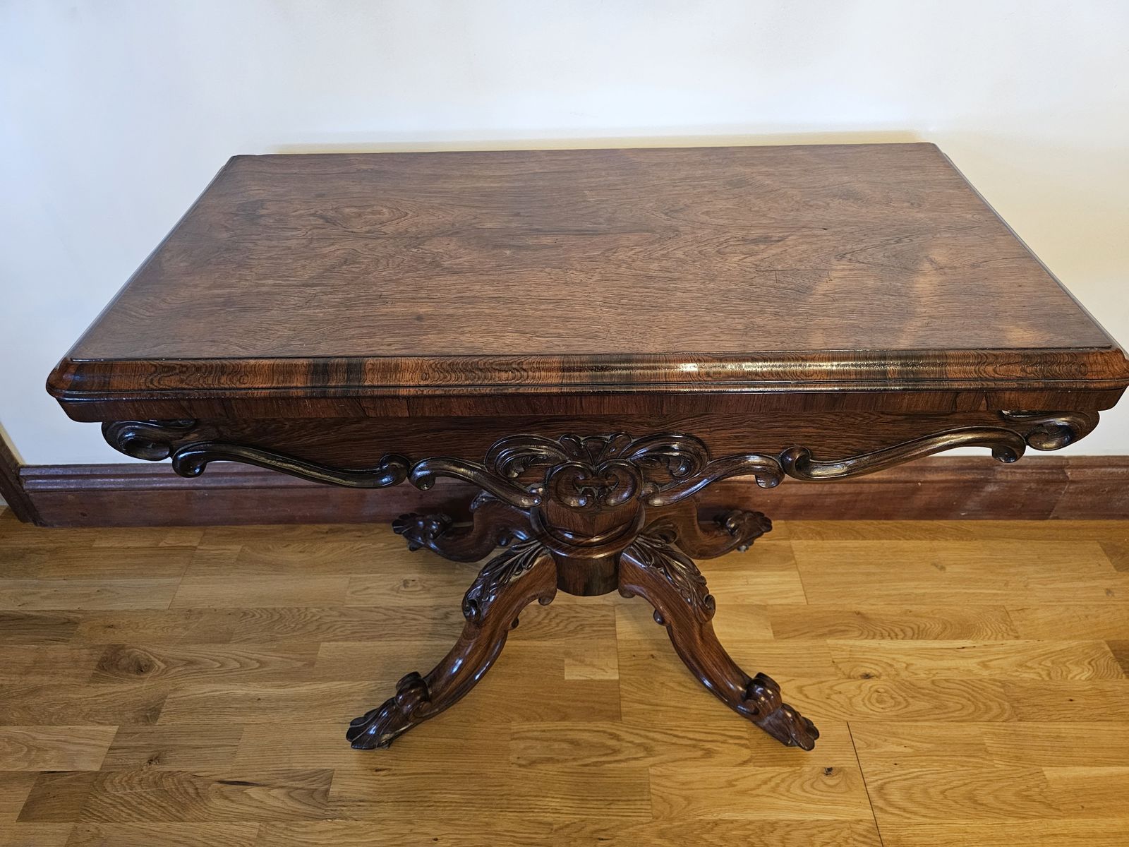 "James Phillips& Sons, Union Street, Bristol" Rosewood Card Table