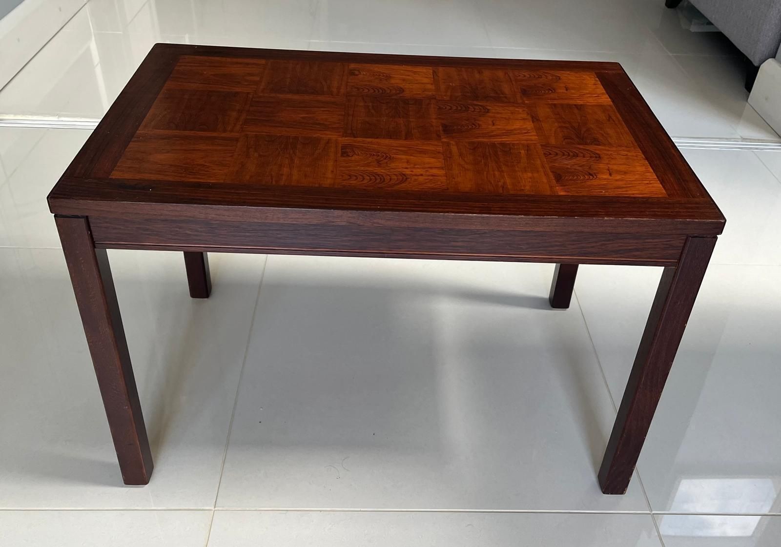 Vintage 1970’s Norwegian Rosewood Veneered Coffee Table Made By Heggen