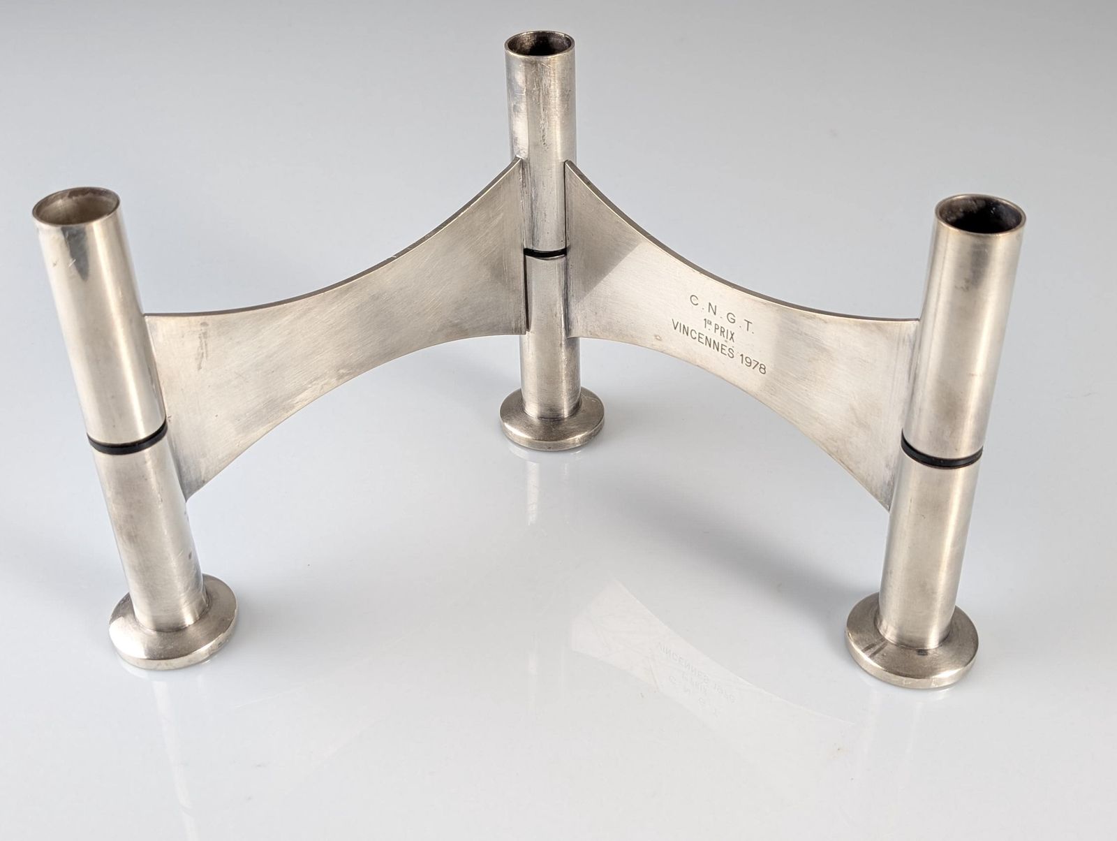 Candelabro De Roger Tallon Para Ravinet D'enfert, Premio Tenis Cngt 1978 photo vintage